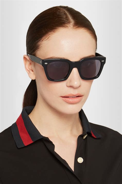 gucci oversized square acetate sunglasses|gucci square frame sunglasses.